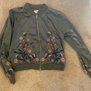 Floral bomber jacket